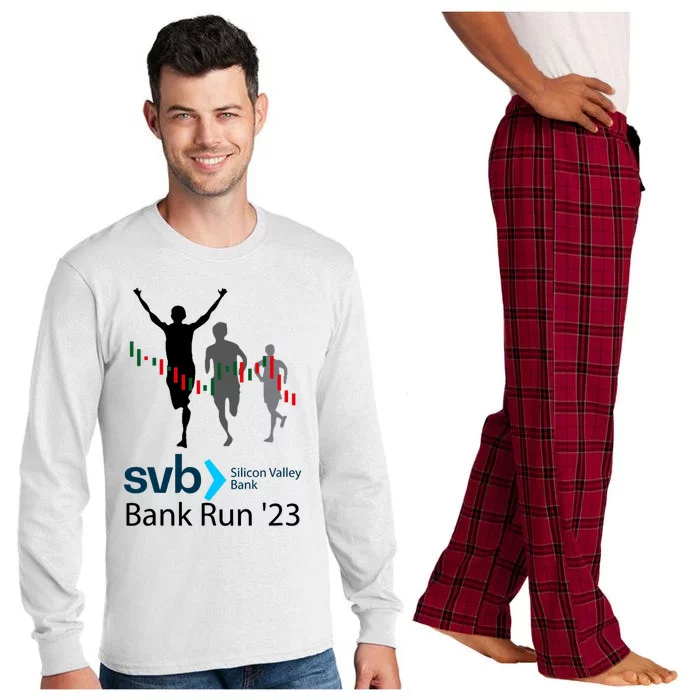 Svb Silicon Valley Bank Run ′23 Long Sleeve Pajama Set