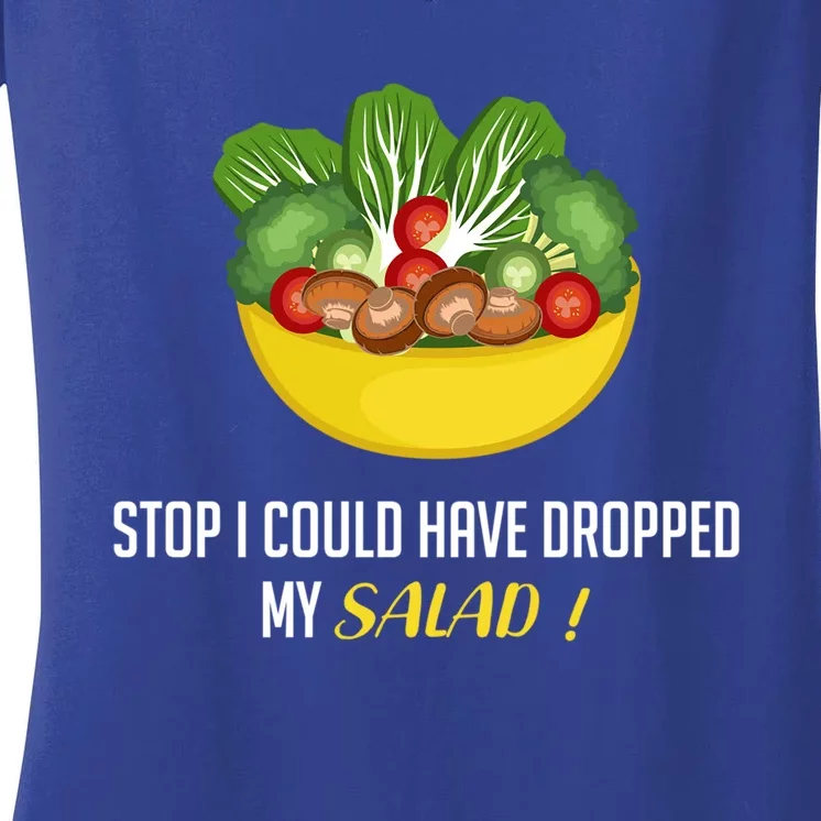 Stop Salad Vegan Great Gift Women's V-Neck T-Shirt