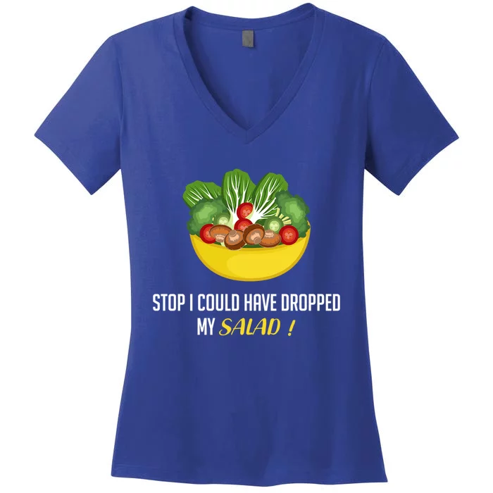 Stop Salad Vegan Great Gift Women's V-Neck T-Shirt