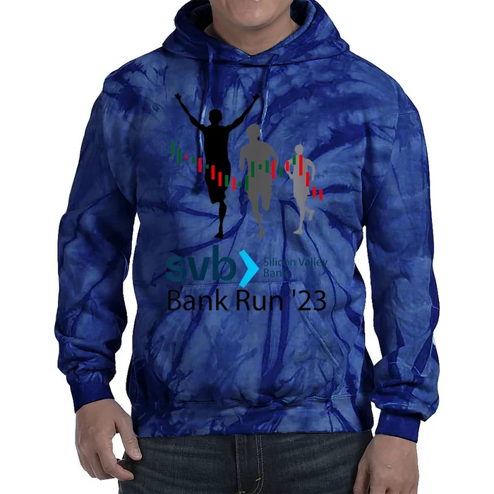 Svb Silicon Valley Bank Run ′23 Tie Dye Hoodie