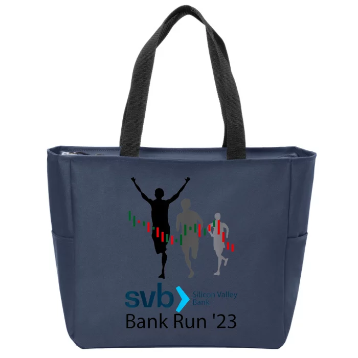 Svb Silicon Valley Bank Run ′23 Zip Tote Bag