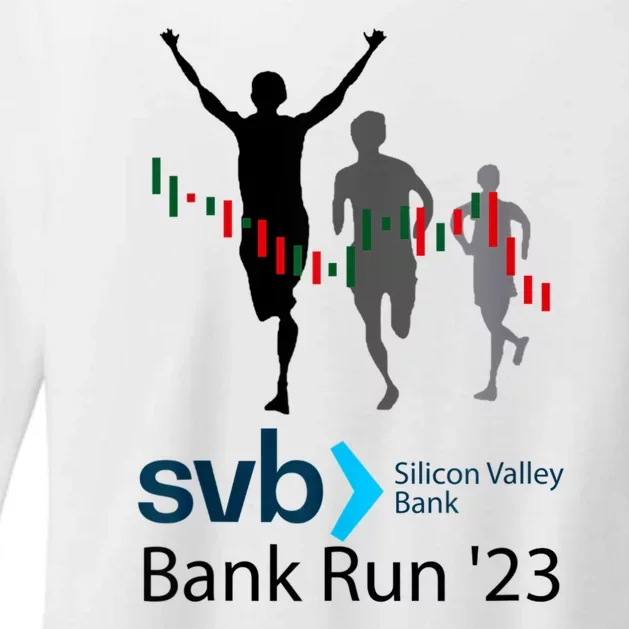 Svb Silicon Valley Bank Run ′23 Womens CVC Long Sleeve Shirt