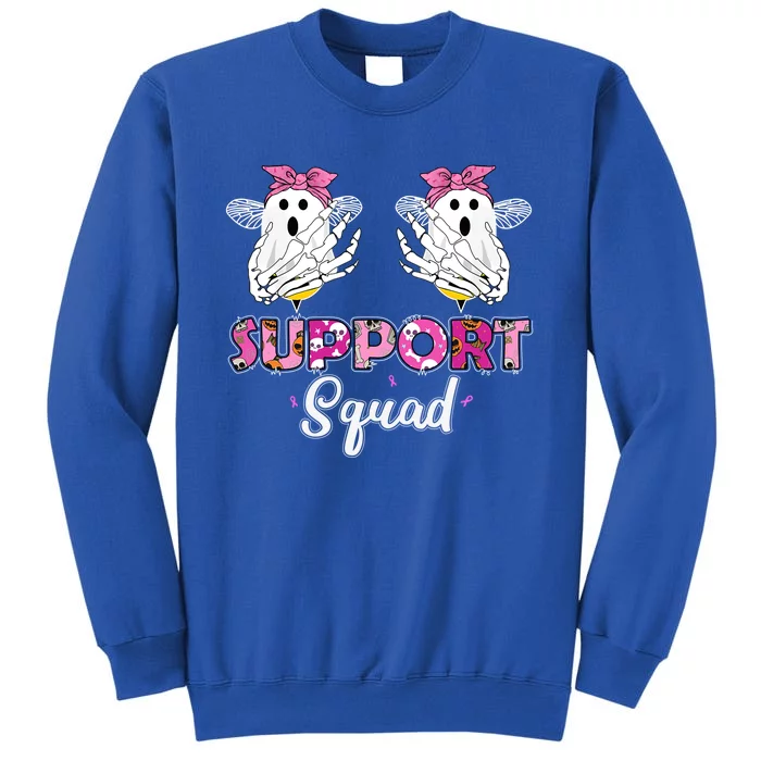 Support Squad Vintage Skeleton Hands Boo Bees Breast Cancer Gift Sweatshirt