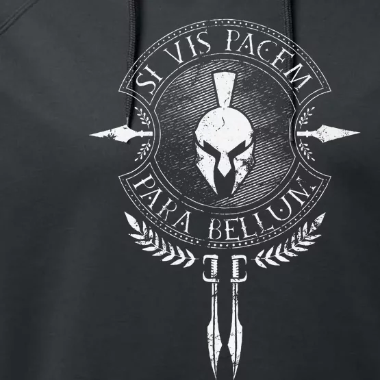 Sparta Si Vis Pacem Para Bellum Performance Fleece Hoodie