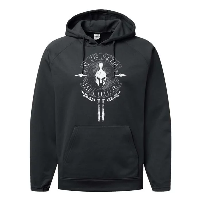 Sparta Si Vis Pacem Para Bellum Performance Fleece Hoodie