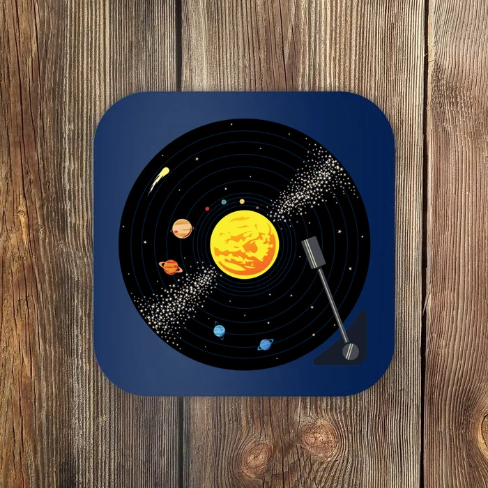 Solar System Vinyl Record Active Coaster