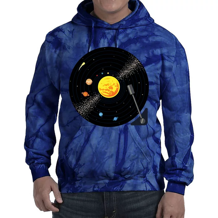 Solar System Vinyl Record Active Tie Dye Hoodie