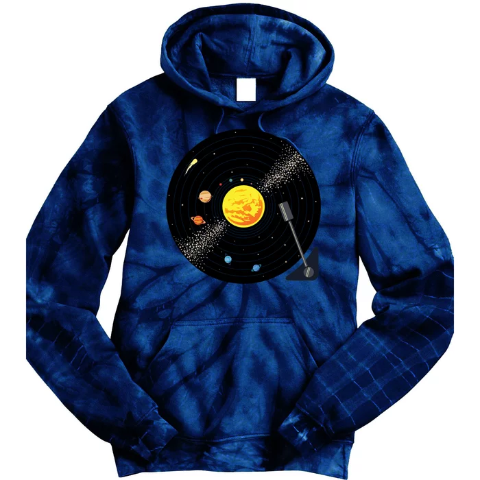 Solar System Vinyl Record Active Tie Dye Hoodie