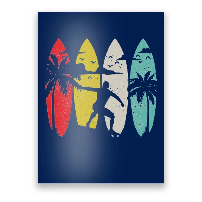 Surfer Surfboard Vintage Surfing Beach Summer Surf Poster