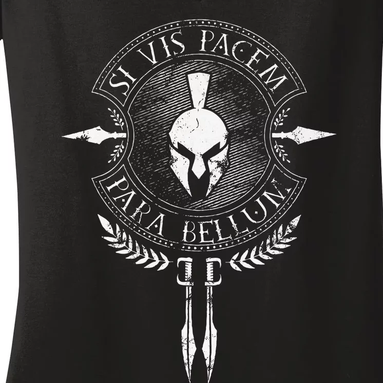 Sparta Si Vis Pacem Para Bellum Women's V-Neck T-Shirt