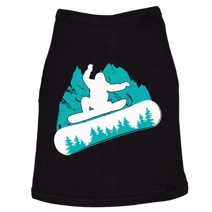 Snowboarding Snowboarder Vintage Winter Sports Holiday Doggie Tank