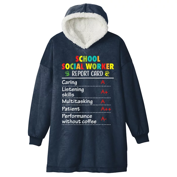 School Social Worker Funny Gift Gift Hooded Wearable Blanket