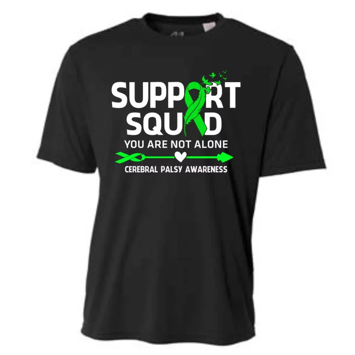 Support Squad Warrior Cerebral Palsy Awareness Feather Gift Cooling Performance Crew T-Shirt