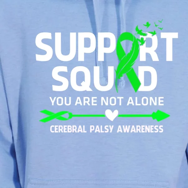 Support Squad Warrior Cerebral Palsy Awareness Feather Gift Unisex Surf Hoodie