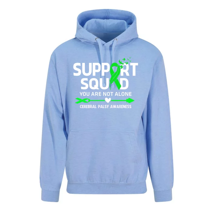 Support Squad Warrior Cerebral Palsy Awareness Feather Gift Unisex Surf Hoodie