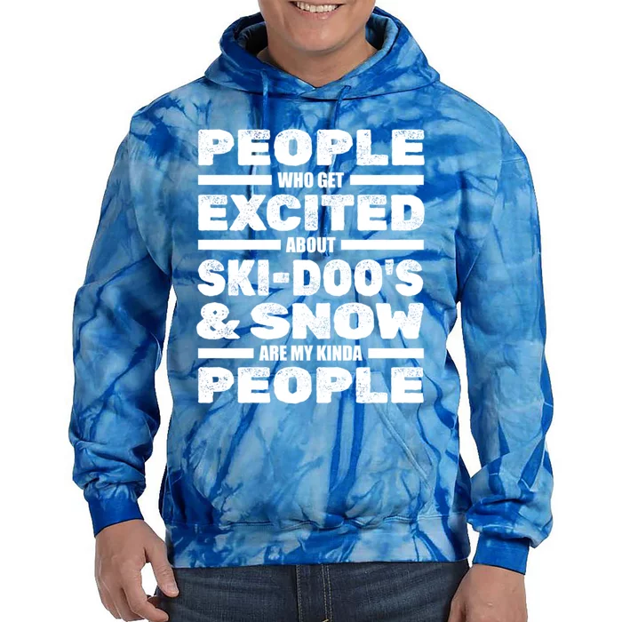 Snowmobile SkidooS Winter Snow Machine Snowmobiling Gift Tie Dye Hoodie