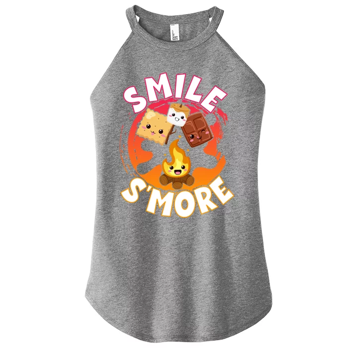 Smile S'more Weekend Clamping Great Gift Women’s Perfect Tri Rocker Tank