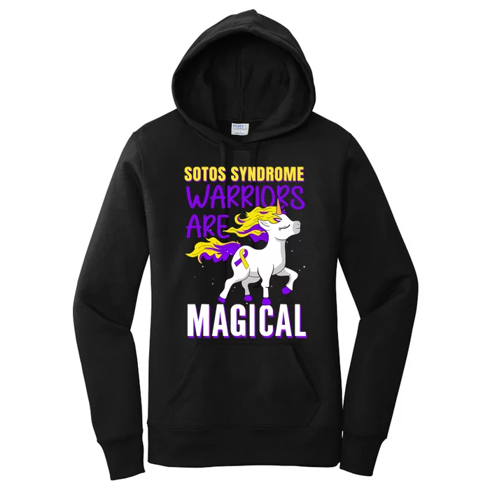 Sotos Syndrome Warriors Are Magical Cute Unicorn Awareness Women's Pullover Hoodie