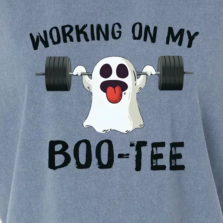 Spooky Season Working On My Boote Halloween Garment-Dyed Women's Muscle Tee