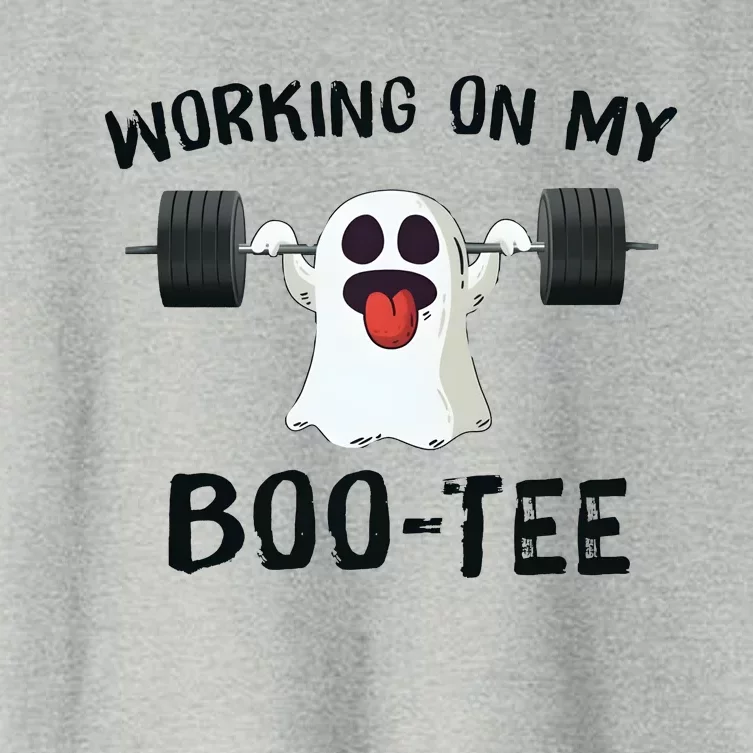 Spooky Season Working On My Boote Halloween Women's Crop Top Tee