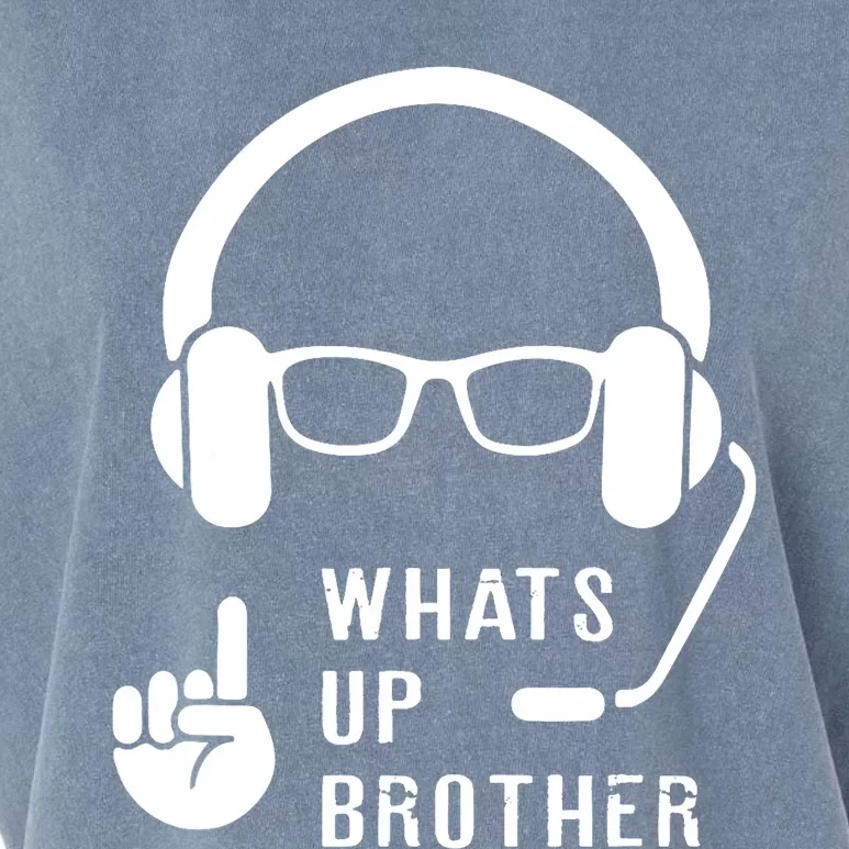 Sketch Streamer Whats Up Brother Garment-Dyed Women's Muscle Tee