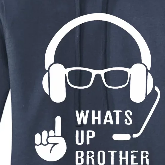 Sketch Streamer Whats Up Brother Women's Pullover Hoodie