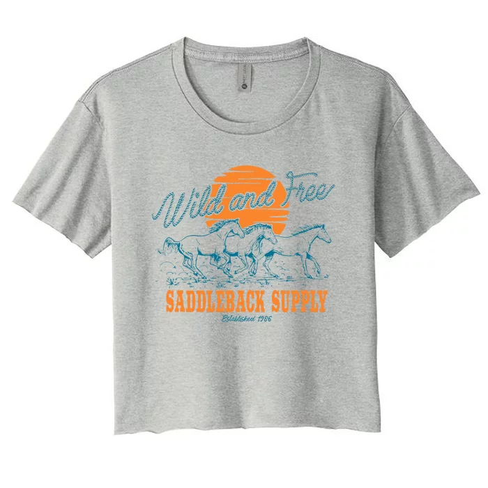 Saddleback Supply Wild And Free Women's Crop Top Tee