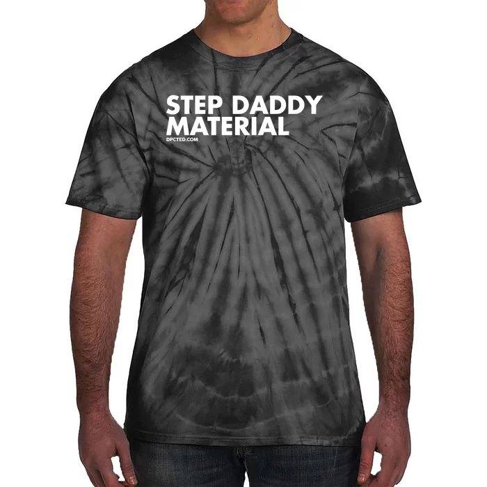 Shannon Sharpe Wearing Step Daddy Material Tie-Dye T-Shirt