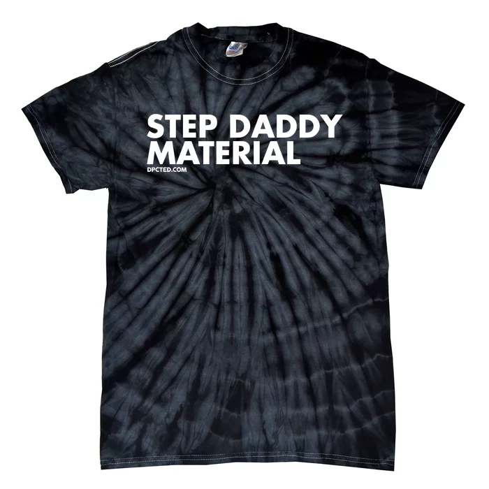 Shannon Sharpe Wearing Step Daddy Material Tie-Dye T-Shirt