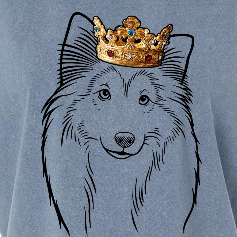 Shetland Sheepdog Wearing Crown Gift Garment-Dyed Women's Muscle Tee