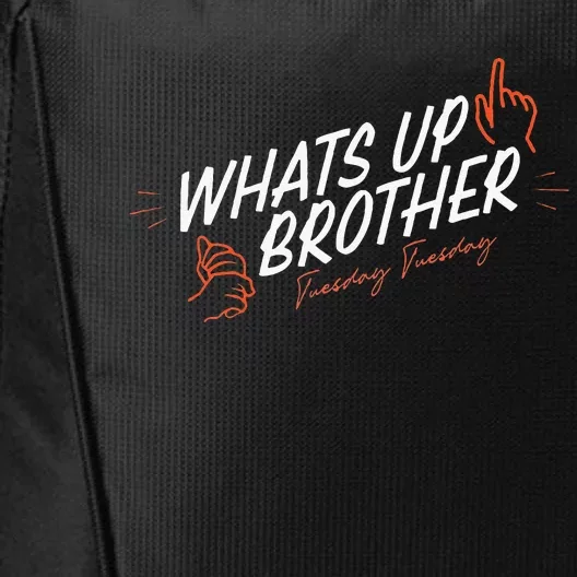 Sketch Streamer Whats Up Brother City Backpack