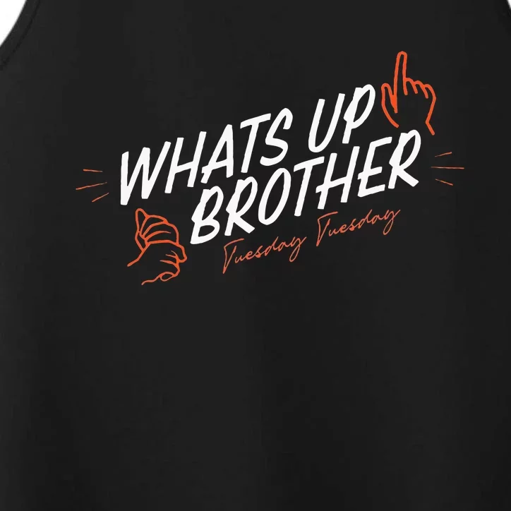 Sketch Streamer Whats Up Brother Performance Tank