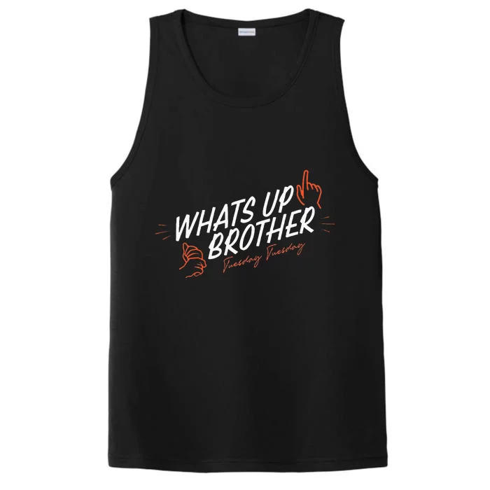 Sketch Streamer Whats Up Brother Performance Tank