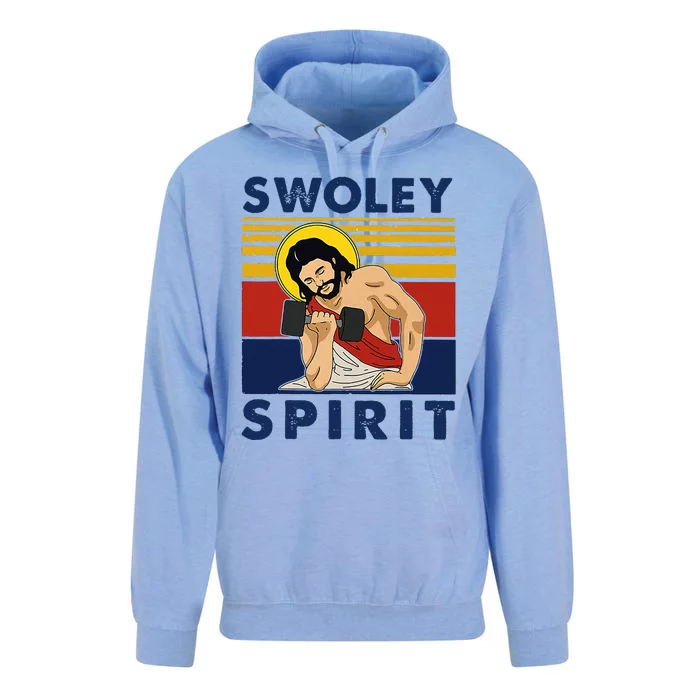 Swoley Spirit Weight Lifting Jesus Swoley Spirit Unisex Surf Hoodie