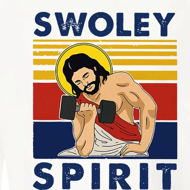 Swoley Spirit Weight Lifting Jesus Swoley Spirit Cropped Pullover Crew