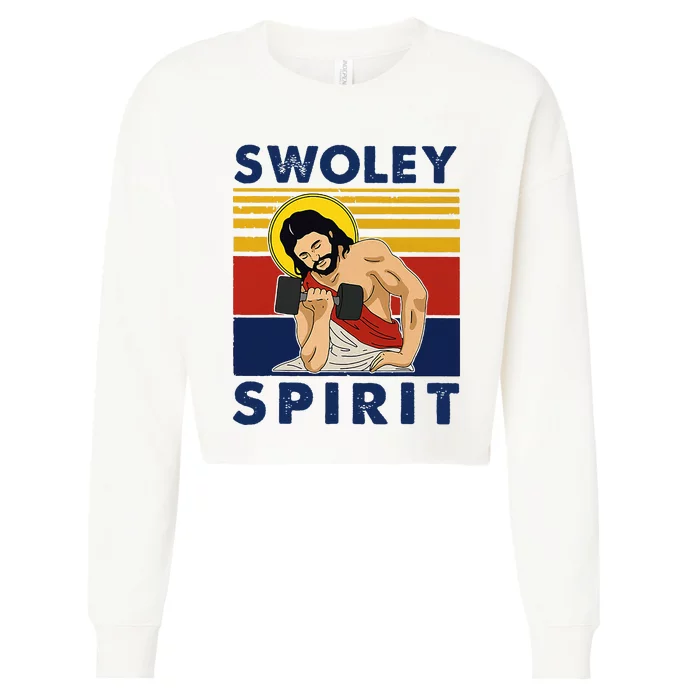 Swoley Spirit Weight Lifting Jesus Swoley Spirit Cropped Pullover Crew