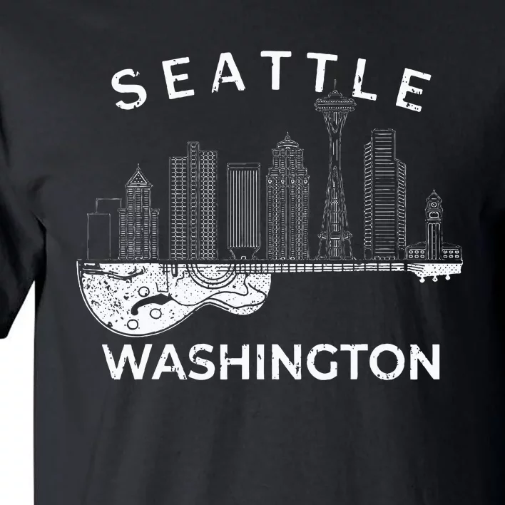 Seattle Souvenir Washington Music Electric Guitar Tall T-Shirt