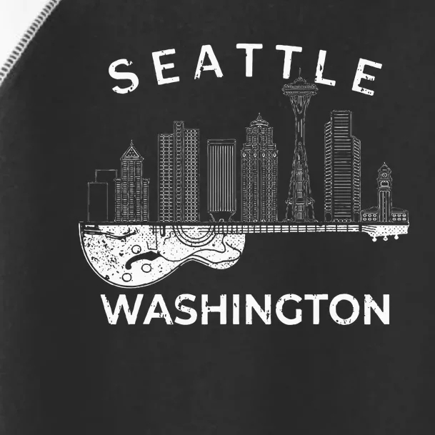 Seattle Souvenir Washington Music Electric Guitar Toddler Fine Jersey T-Shirt