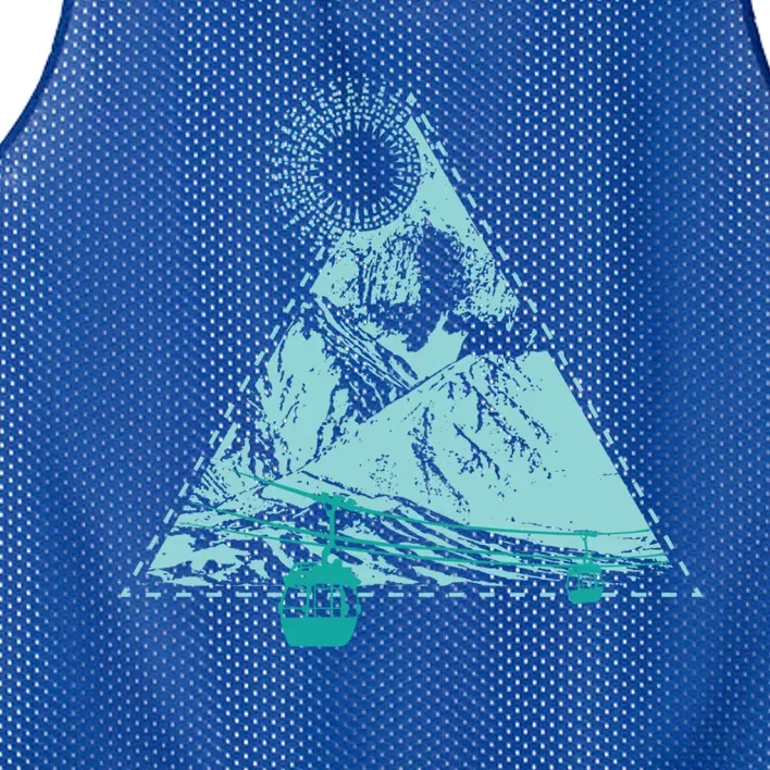 Skiing Snowboarding Winter Sport Fan Gift Mesh Reversible Basketball Jersey Tank