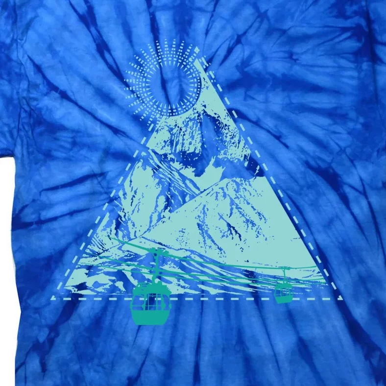 Skiing Snowboarding Winter Sport Fan Gift Tie-Dye T-Shirt