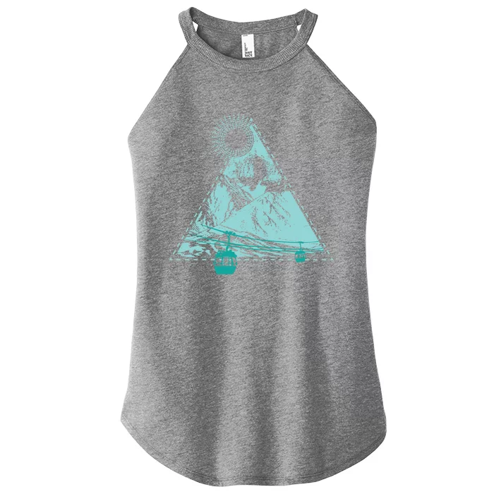 Skiing Snowboarding Winter Sport Fan Gift Women’s Perfect Tri Rocker Tank