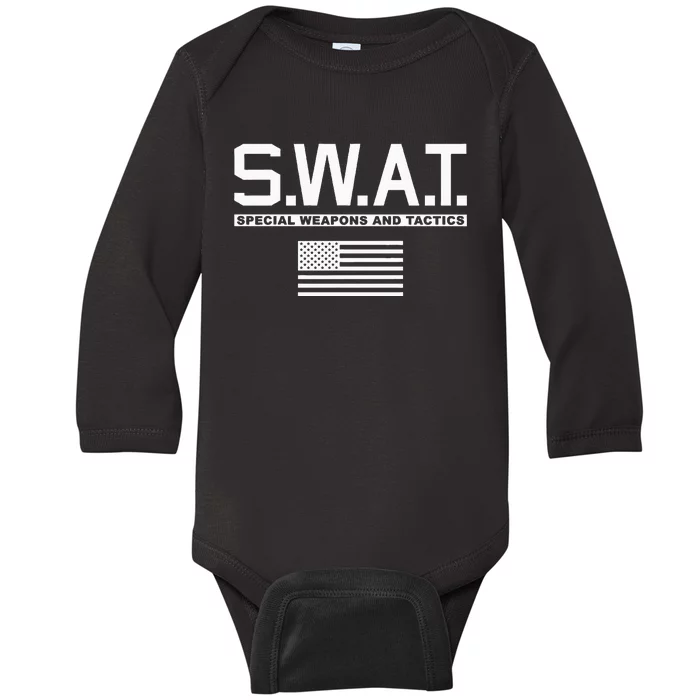 Swat Special Weapons And Tactics Police S.W.A.T Baby Long Sleeve Bodysuit