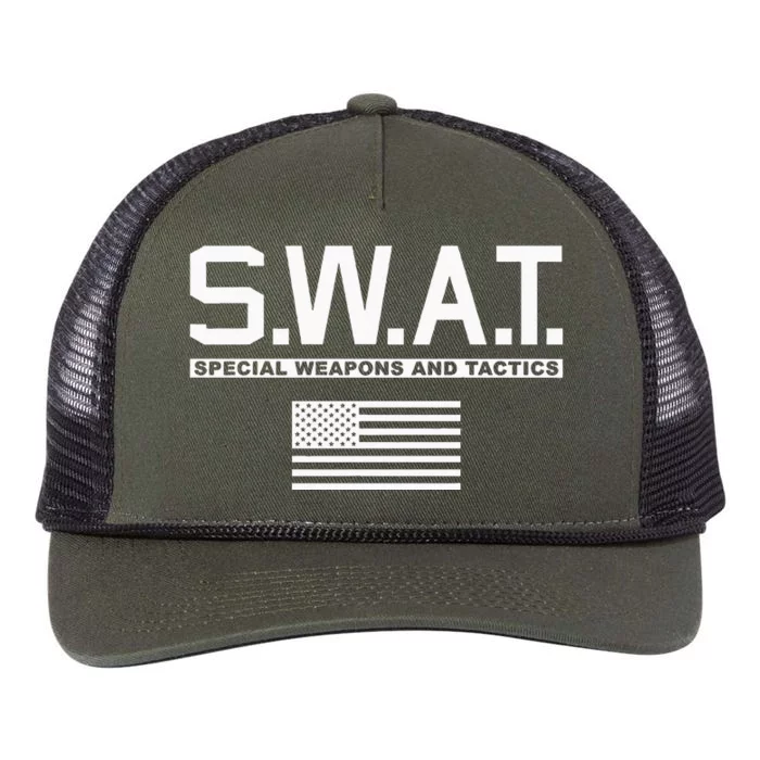 Swat Special Weapons And Tactics Police S.W.A.T Retro Rope Trucker Hat Cap