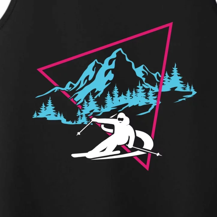 Skier Skiing Winter Sport Ski Skiers Ski Lover Gift Performance Tank