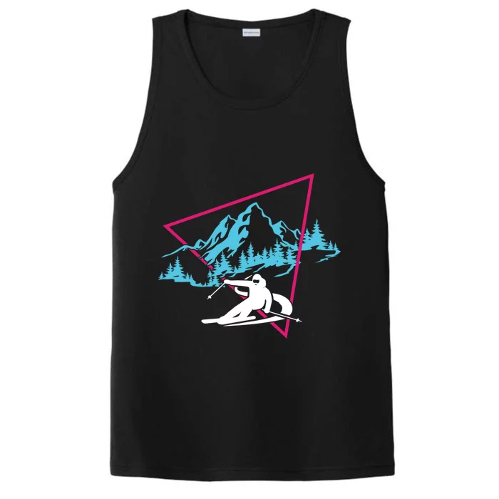 Skier Skiing Winter Sport Ski Skiers Ski Lover Gift Performance Tank