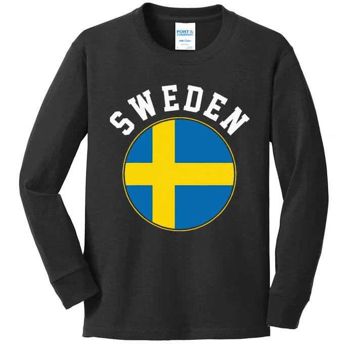 Sweden Kids Long Sleeve Shirt