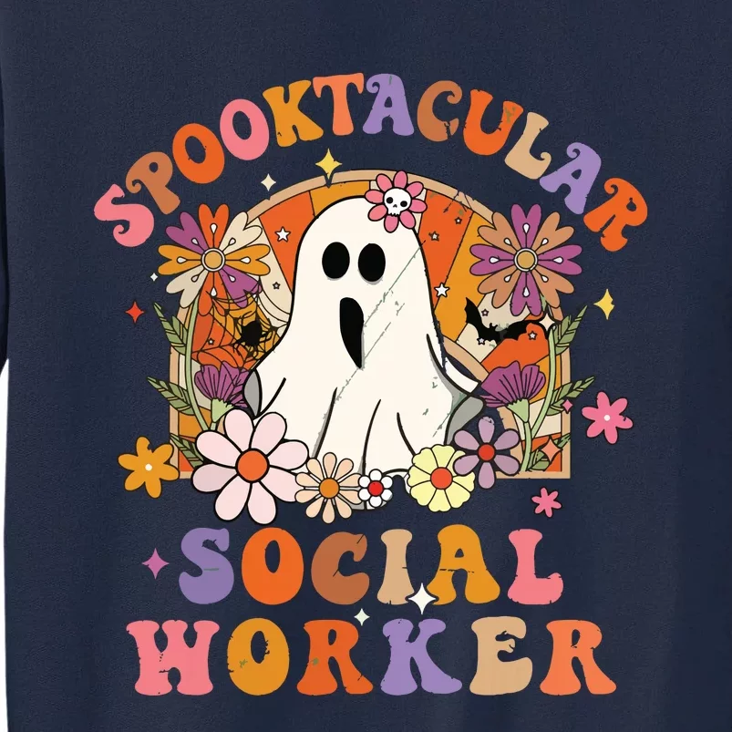 Spooktacular Social Worker Happy Halloween Spooky Matching Tall Sweatshirt