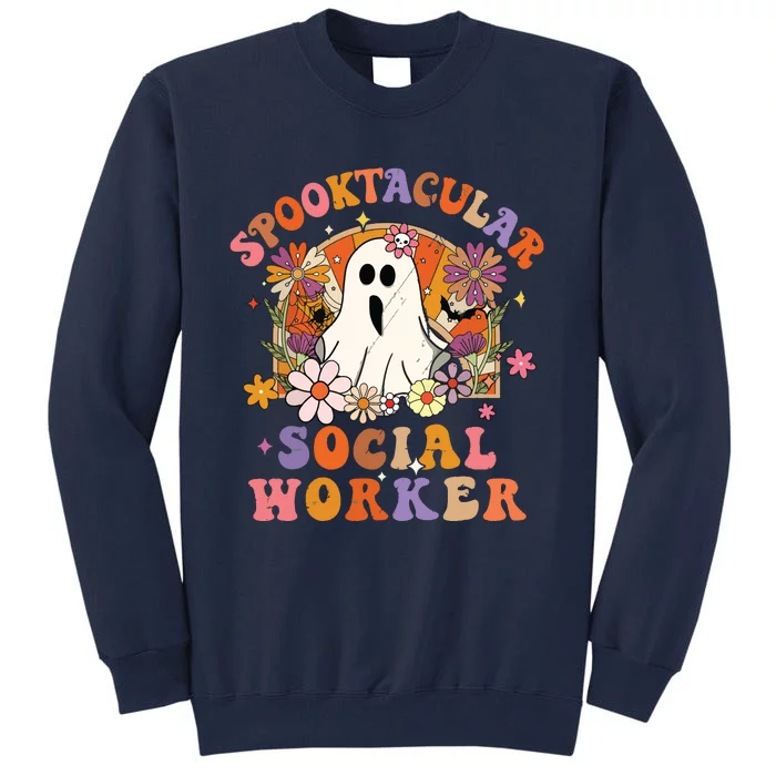 Spooktacular Social Worker Happy Halloween Spooky Matching Tall Sweatshirt