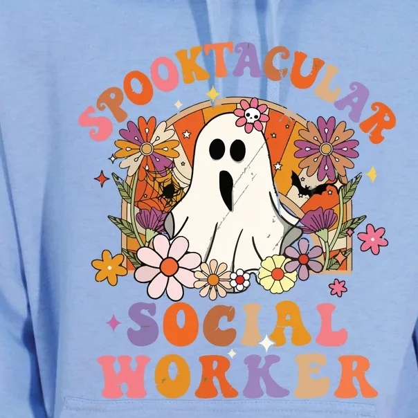 Spooktacular Social Worker Happy Halloween Spooky Matching Unisex Surf Hoodie