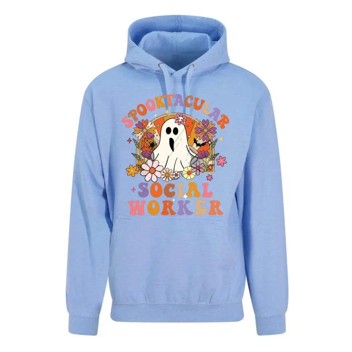 Spooktacular Social Worker Happy Halloween Spooky Matching Unisex Surf Hoodie